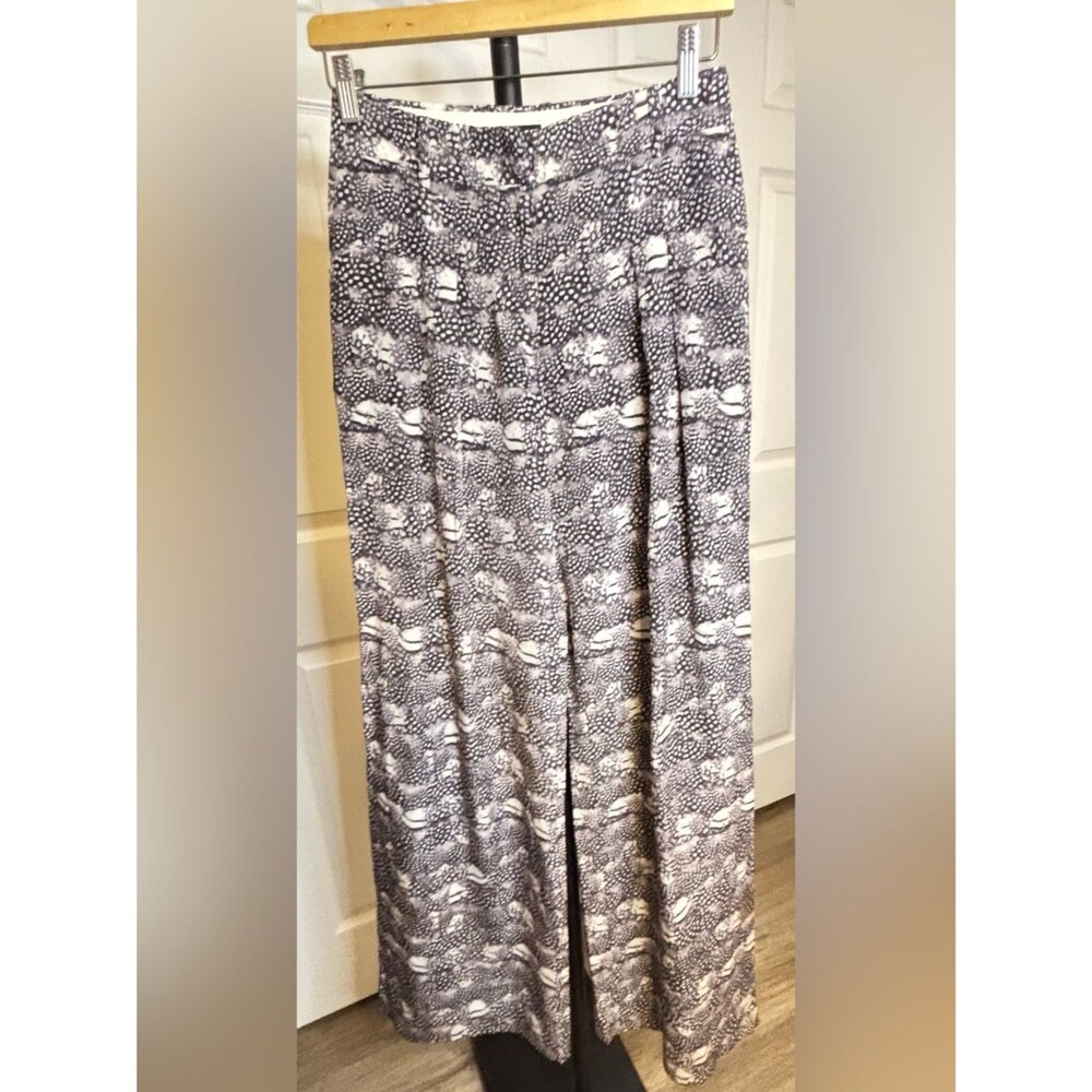 J. Crew Silk Black and White Printed Maxi Pants - Picture 3 of 6